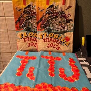 Trader Joe's Florida Tote Bags. 4 of them. Brand new